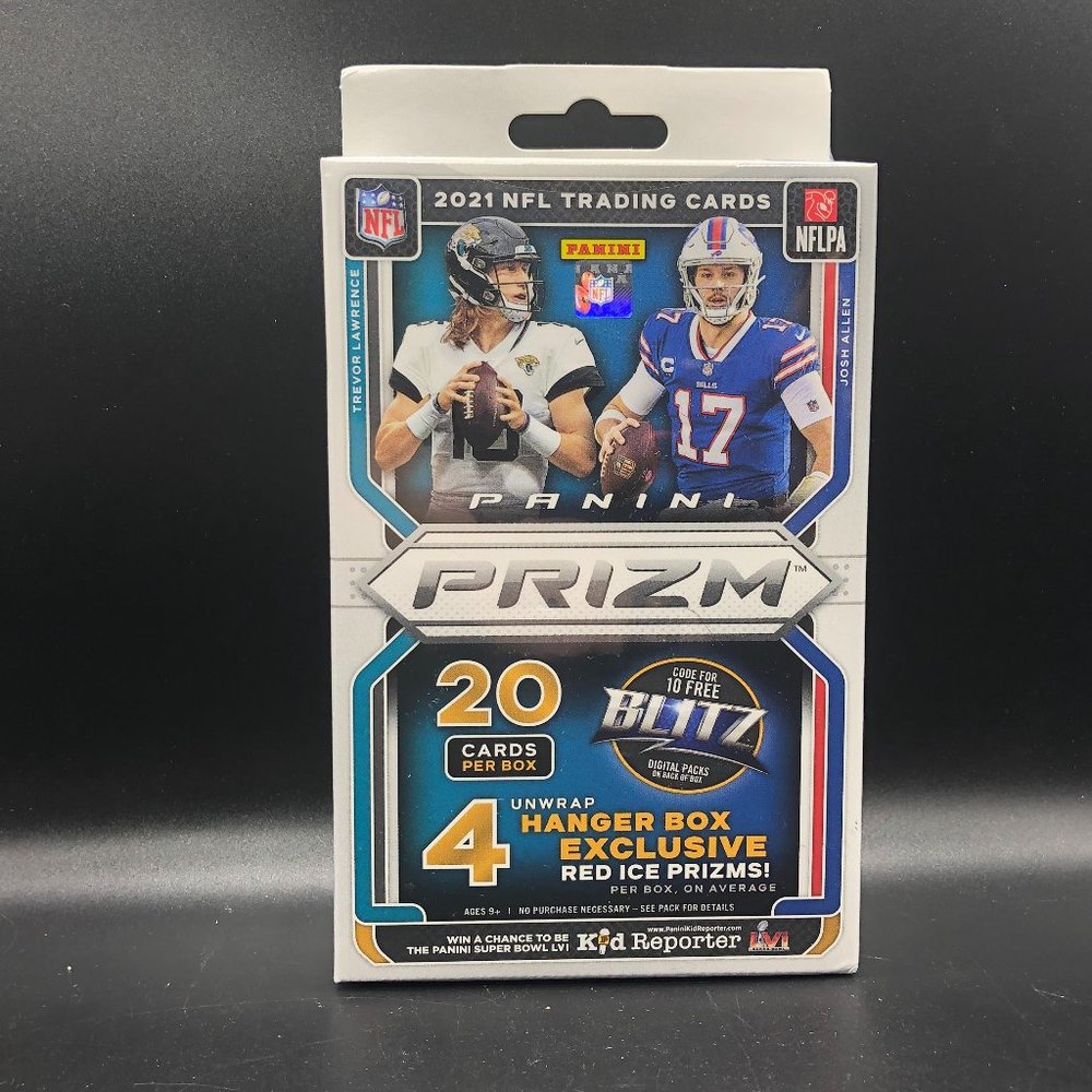 2021 Panini Prizm NFL Football Hanger Box Walmart 20 Cards Red Ice New Sealed